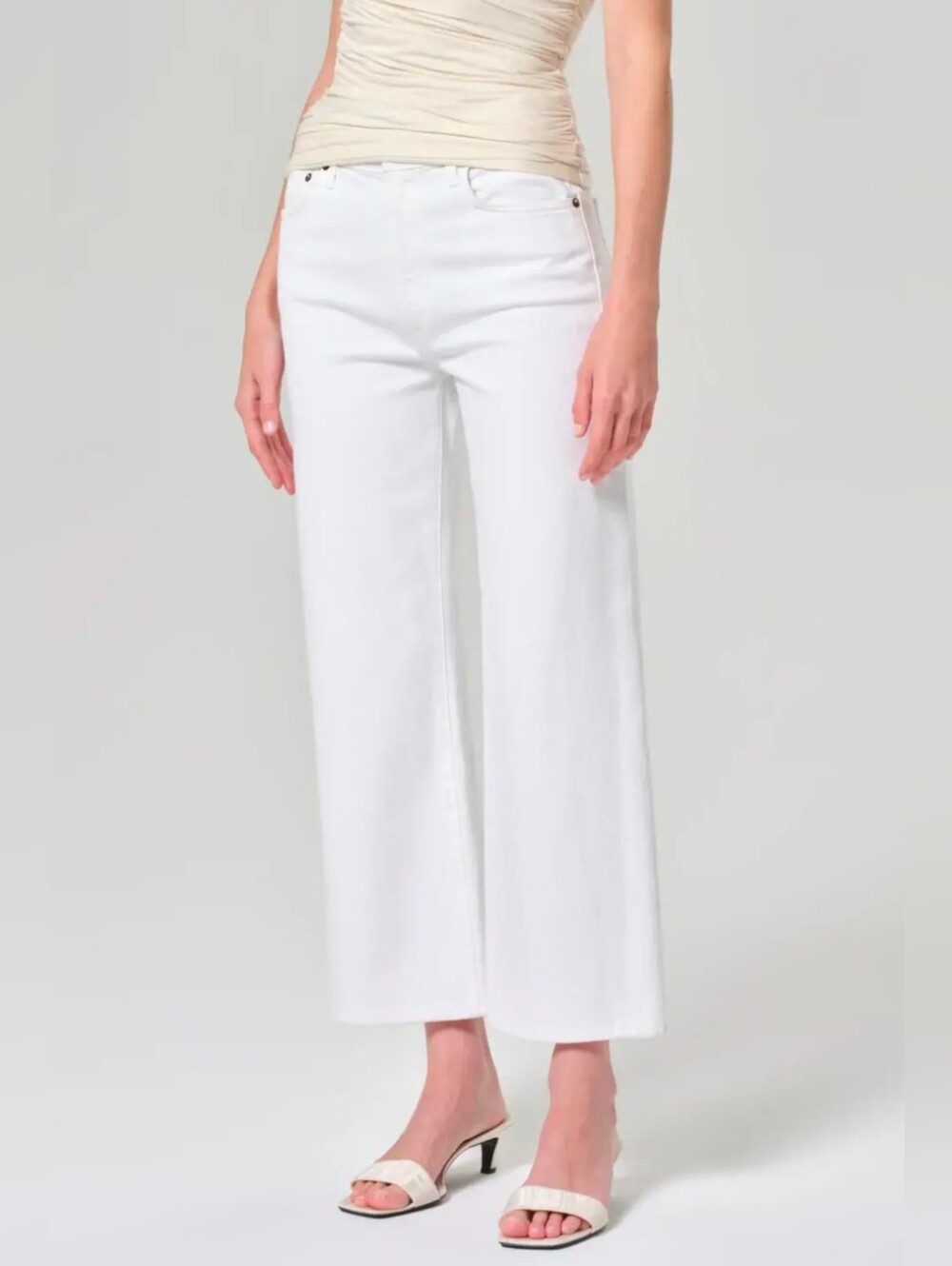 Agolde Harper Crop Jean in Sour Cream - Size 26
